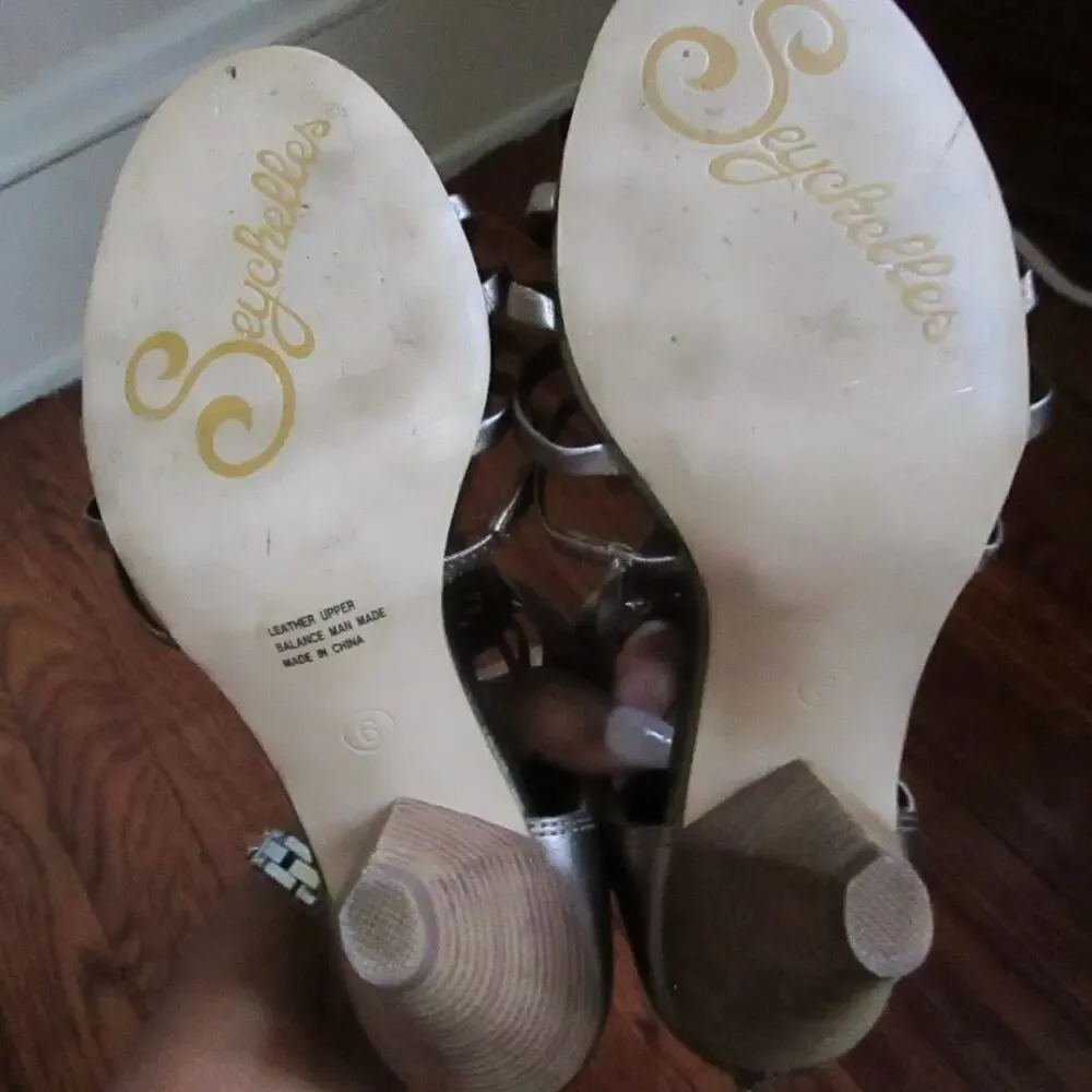Seychelles Bronze Leather Strappy Heel Sandals Size 6 She's Got The Moves